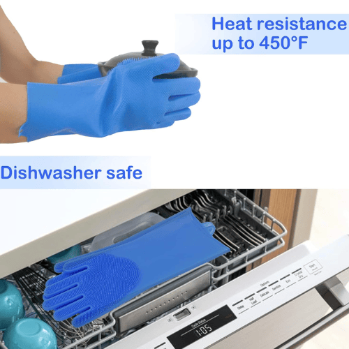 Ultimate 2-in-1 Pet Grooming & Bathing Gloves – High-Density Silicone Scrubbers