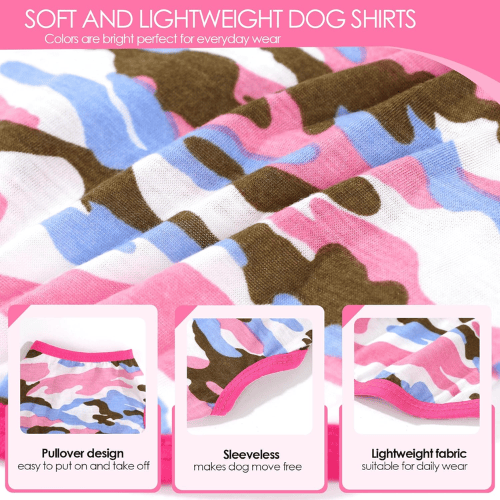 Modern "Camo-Cool" 2-Pack Dog Shirts – Soft & Breathable Summer Puppy Clothes