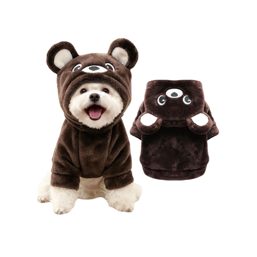 Modern "Bear-Hug" Dog Hoodie – Premium Plush Fleece Winter Sweater