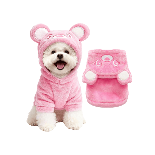 Modern "Bear-Hug" Dog Hoodie – Premium Plush Fleece Winter Sweater