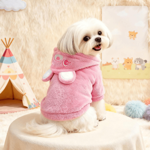 Modern "Bear-Hug" Dog Hoodie – Premium Plush Fleece Winter Sweater
