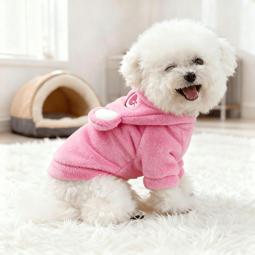 Modern "Bear-Hug" Dog Hoodie – Premium Plush Fleece Winter Sweater