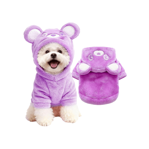 Modern "Bear-Hug" Dog Hoodie – Premium Plush Fleece Winter Sweater