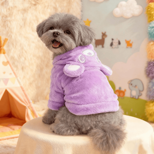 Modern "Bear-Hug" Dog Hoodie – Premium Plush Fleece Winter Sweater