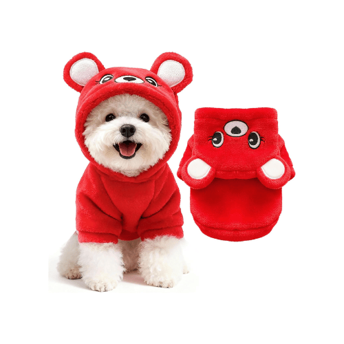 Modern "Bear-Hug" Dog Hoodie – Premium Plush Fleece Winter Sweater