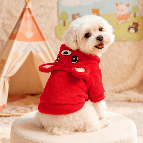 Modern "Bear-Hug" Dog Hoodie – Premium Plush Fleece Winter Sweater