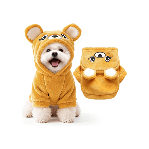 Modern "Bear-Hug" Dog Hoodie – Premium Plush Fleece Winter Sweater