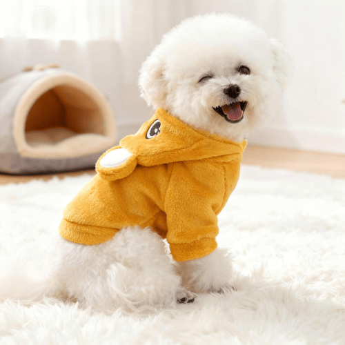 Modern "Bear-Hug" Dog Hoodie – Premium Plush Fleece Winter Sweater