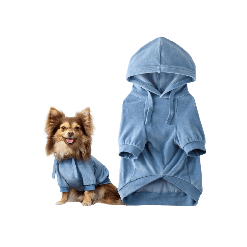 Modern "Eco-Velour" Dog Hoodie – Functional Winter Pet Coat with Leash Access