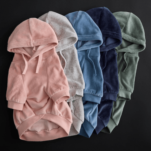 Modern "Eco-Velour" Dog Hoodie – Functional Winter Pet Coat with Leash Access