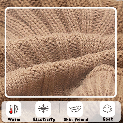 Modern "Urban Knit" Dog Turtleneck – Thick Winter Pullover Sweater