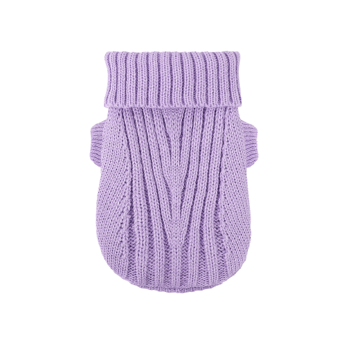 Modern "Urban Knit" Dog Turtleneck – Thick Winter Pullover Sweater