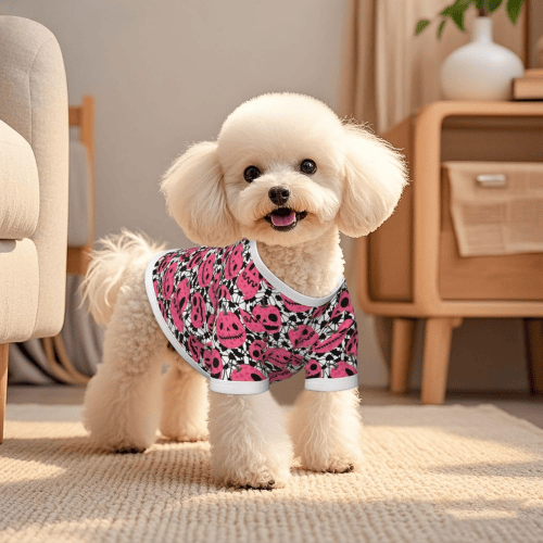 Modern "Vivid-Edge" Pet T-Shirt – Stylized Graphic Cotton Pullover