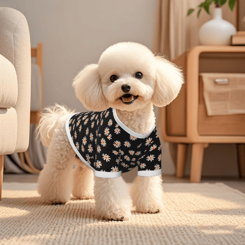 Modern "Vivid-Edge" Pet T-Shirt – Stylized Graphic Cotton Pullover