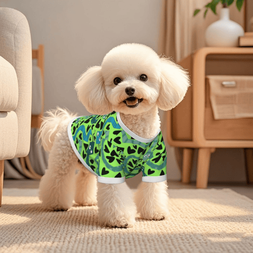 Modern "Vivid-Edge" Pet T-Shirt – Stylized Graphic Cotton Pullover
