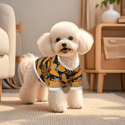Modern "Vivid-Edge" Pet T-Shirt – Stylized Graphic Cotton Pullover