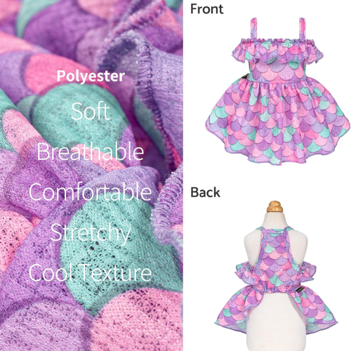 Modern "Patriotic Bloom" Pet Sundress – Ruffled Hawaiian Smiley Flower Dress